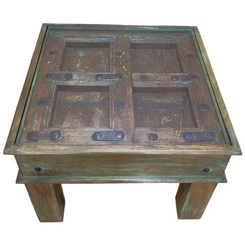 Tavolino Da Caffè In Legno Fatto A Mano 62x67x45h Cm - Foto 2