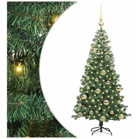 Albero di Natale con 150 LED con supporto Verde 120 cm PVC - Foto 1