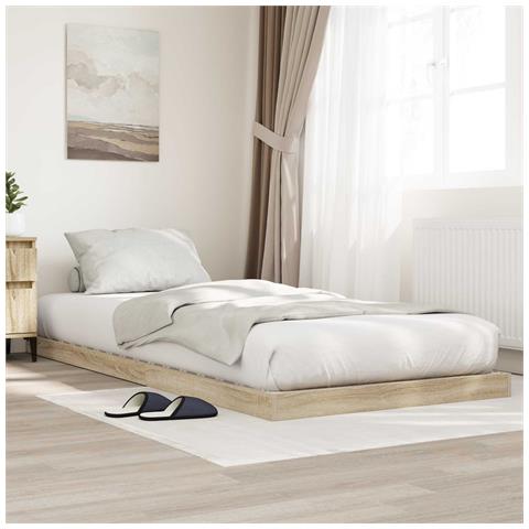 Struttura letto a terra Rovere Sonoma 90 x 200 cm - Foto 2