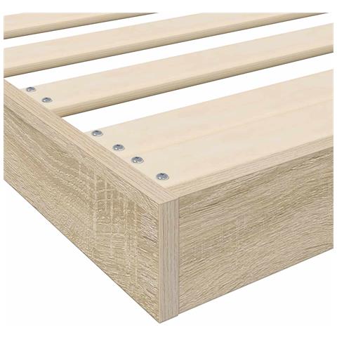 Struttura letto a terra Rovere Sonoma 90 x 200 cm - Foto 9