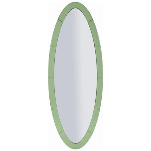 Specchio Da Parete Oslo Ovale Con Cornice Specchio Verde 42,5x137,5 Cm - Foto 1
