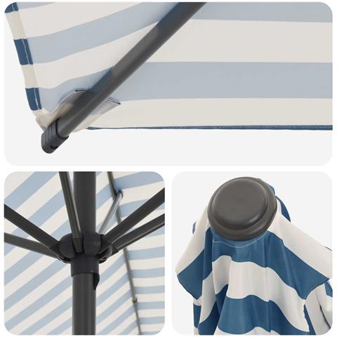 Ombrello da giardino 230 x 230 cm Poliestere Rettangolare - Foto 8