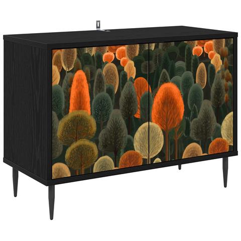 Mobile TV ZAANDAM 69 x 33 x 50,5 cm Rovere Nero - Foto 1