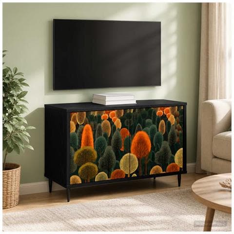 Mobile TV ZAANDAM 69 x 33 x 50,5 cm Rovere Nero - Foto 2