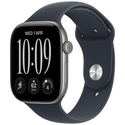 Watch Series 12 GPS, cassa 42 mm in alluminio grigio siderale con cinturino Sport blu marino - S /M - Foto 1