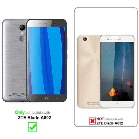 Cadorabo Custodia Compatibile Con Zte Blade A602 In Nero Di Notte - Coperchio Protettiva Con Chiusura Magnetica, Funzione Stand E Tasca Per Le Carte - Foto 9