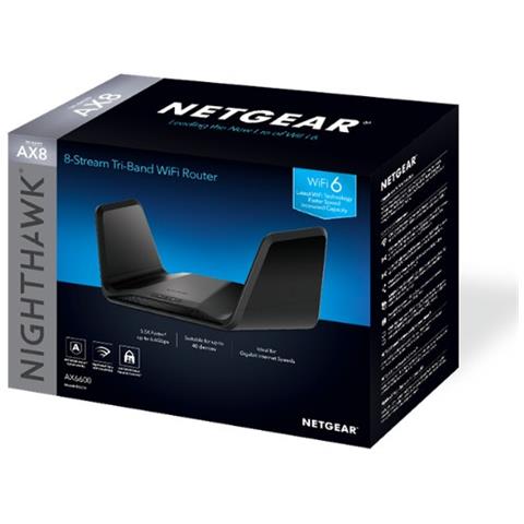 Modem Router Wireless RAX70 Nighthawk 6600 Mbps 4 Porte Fast Ethernet Colore Nero  - Foto 6