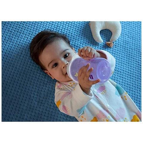 Fun To Drink Cup 270 Ml Bambino Coppa Viene Con Il Glow Nelle Maniglie Scure Per Il Bambino Svezzamento E Apprendimento Per Bevande Blu - Foto 4