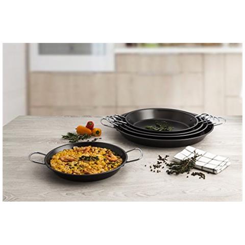 Senia - padella, padella In Acciaio Carbonato, Ideale Per Forni E Piastre A Induzione Nero 34 Cm Nero - Foto 3