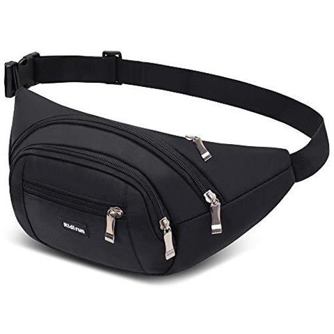 Packs Marsupi E Fanny Per Running Escursionismo Del Sacchetto Della Vita Allaperto Sport Escursionismo Waistpack Per Donne Degli Uomini (il Nero) - Foto 1