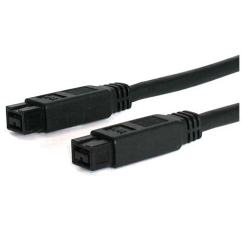 10 ft 1394b Firewire Cable 9-9 Pin M-M, Nero - Foto 1