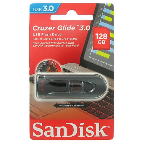 Chiavetta USB Cruzer Glide 128 GB Interfaccia USB 3.0 Colore Nero Rosso - Foto 4