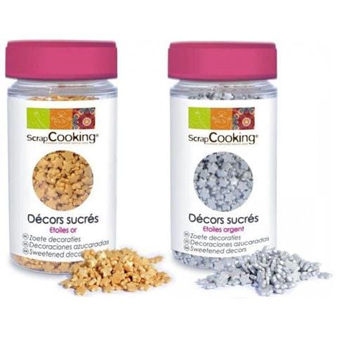 Kit Decorazioni Dolci Stelle Argente E Dorate - Foto 1