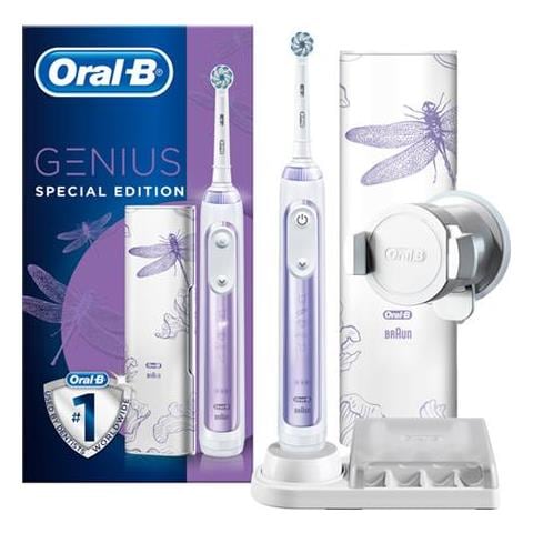 Spazzolino Elettrico Oral-b Genius 10000n Ricaricabile, Per Adulti, Numero Di Testine Incluse 4, Numero Di Modalità Di Spazzolatura Dei Denti 6, Orchid Purple Dragon Fly - Foto 1
