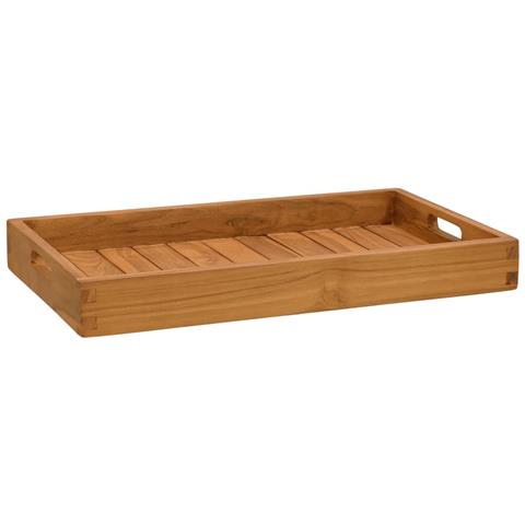 Vassoio Da Portata 60x35 Cm In Legno Massello Di Teak - Foto 8
