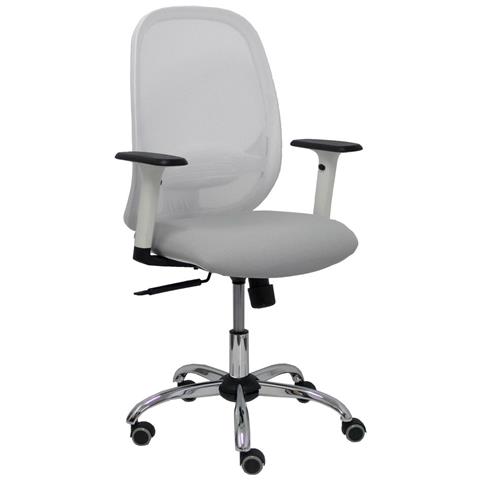 Sedia Da Ufficio Cilanco Con Braccioli Grigio Bianco - Foto 1