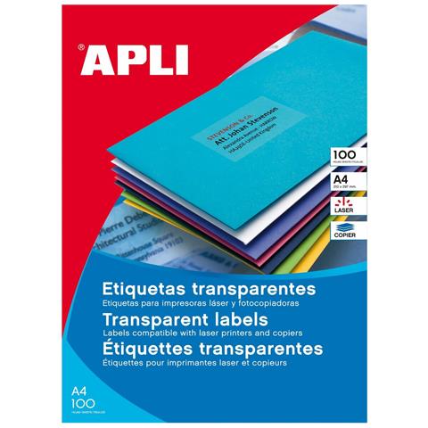 Etichette Per Stampante 01224 Trasparente 20 Fogli 70 X 37 Mm - Foto 1