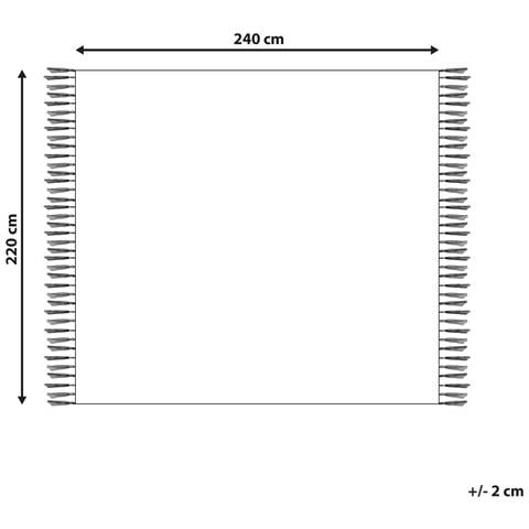 Coperta Chyama Cotone 220 X 240 Cm Nero - Foto 2