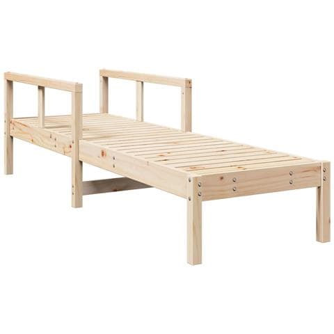 Lettino Prendisole 199,5x62x55 cm in Legno Massello di Pino - Foto 2