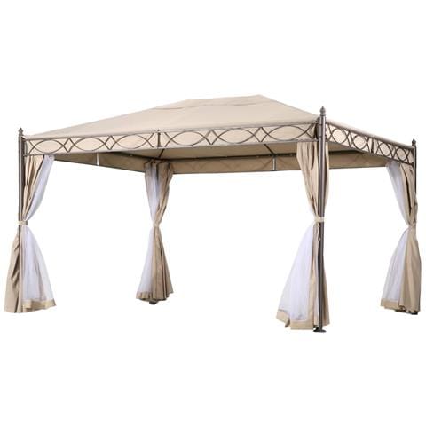 Gazebo Da Esterno 3x4 Mt In Acciaio E Poliestere Con Zanzariera Perimetrale Joseline - Foto 2