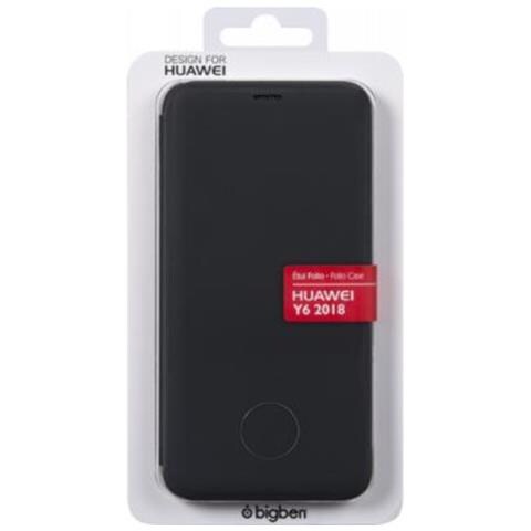 Custodia Per Huawei Y6 2018 Folio Anti-urto Con Portacarte Integrato, Nero - Foto 4