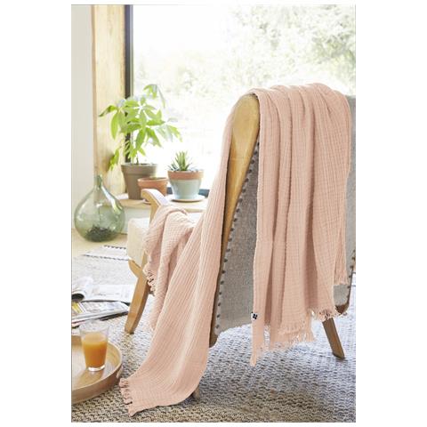 Plaid 130 X 160 Cm Gaïa Marshmallow - Foto 1