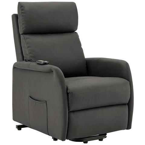 Herman Poltrona In Tessuto Antracite - Foto 1