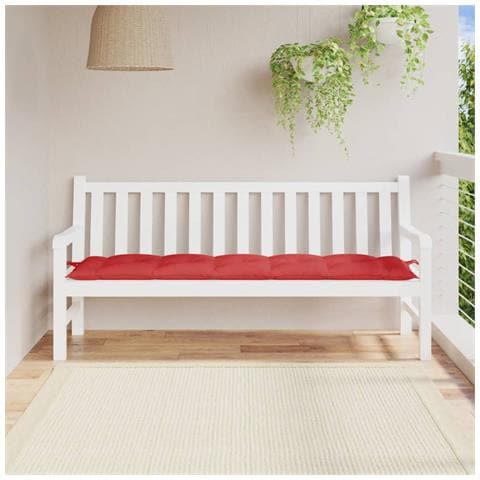 Cuscino Per Panca Rosso 180x50x7 Cm In Tessuto Oxford - Foto 1