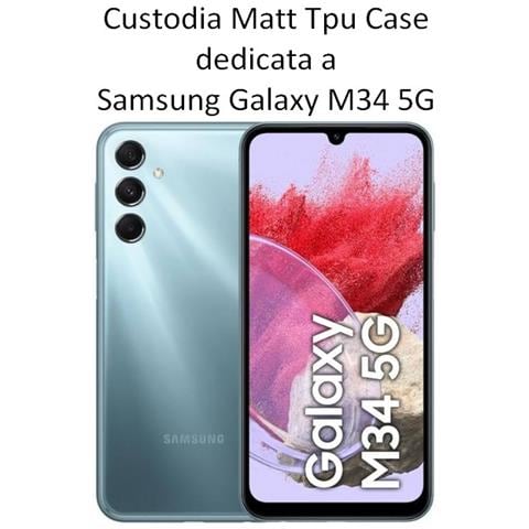Custodia Tpu Silicone Cover Case Per Samsung Galaxy M34 5g Black - Foto 2