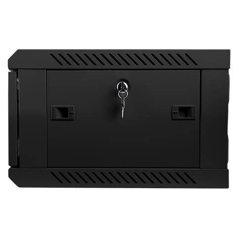 Armadio Rack 4U 19" da Parete WF01-6404-10B in Acciaio e Vetro Temperato 60 x45 cm Colore Nero - Foto 5