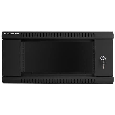 Armadio Rack 4U 19" da Parete WF01-6404-10B in Acciaio e Vetro Temperato 60 x45 cm Colore Nero - Foto 2