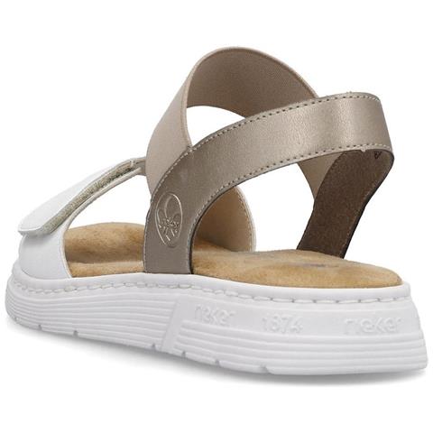 White Casual Open Sandals Sandali Pelle Scarpe Donna Bianco Eu 38, V9161-80 - Foto 3