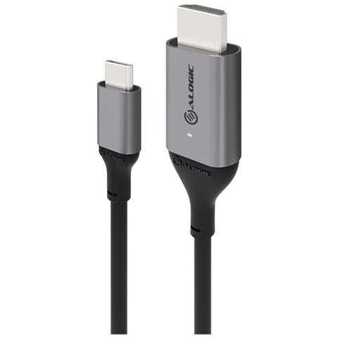 ULCHD01-SGR cavo e adattatore video 1 m HDMI tipo A (Standard) USB tipo-C Nero, Grigio - Foto 1