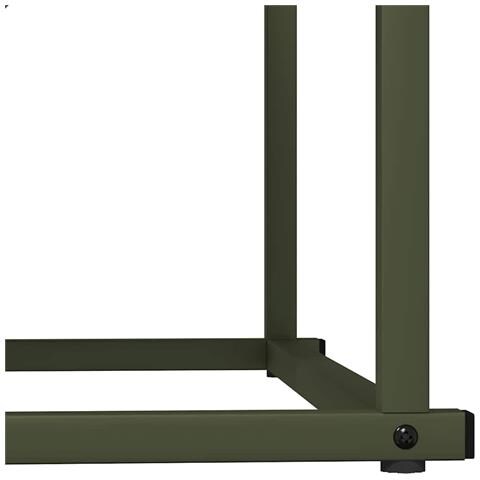 Rastrelliera per Legna da Ardere Verde Oliva 70x43x34,5 cm - Foto 2