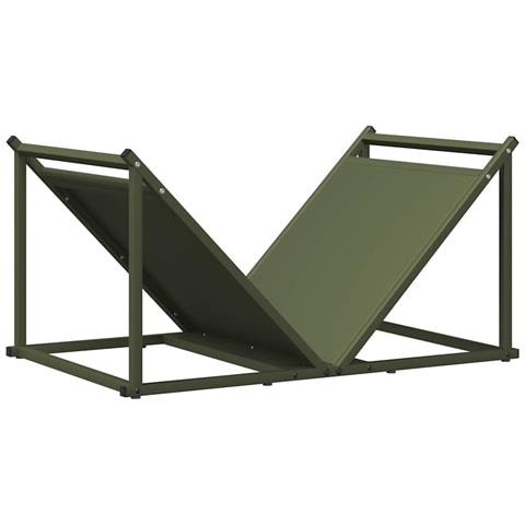 Rastrelliera per Legna da Ardere Verde Oliva 70x43x34,5 cm - Foto 1