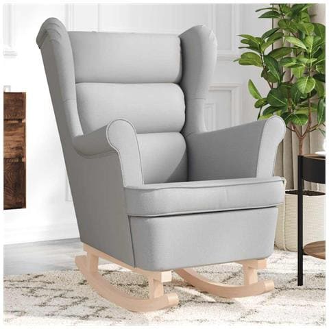 Sedia A Dondolo Nuvola Grigia 74x90x102 Cm In Tessuto - Foto 1