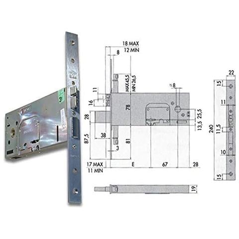 Serrature Da Infilare A Doppia Mappa Per Fasce Entrata 100mm - Foto 1