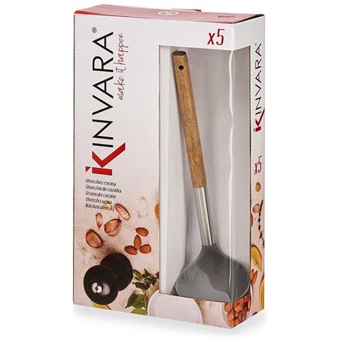 Set 5 Utensili Da Cucina Legno E Acciaio Inox. - Foto 2