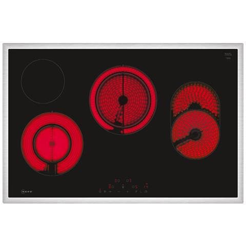 Piano Cottura T18SDH9L0 Elettrico 4 Zone Cottura da 80 cm Vetroceramica Nero /Inox - Foto 1