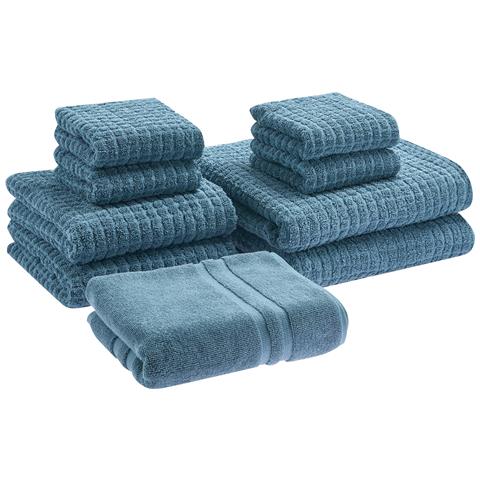Set Di 9 Asciugamani Atai Cotone Blu - Foto 2