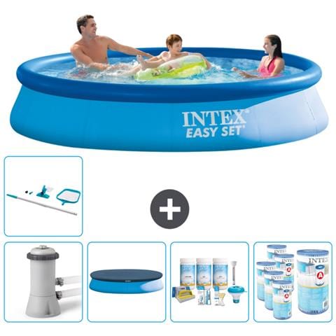 Piscina Fuori Terra - In Giro - 366x366x76 Cm - Blu - Include Accessori Coordinati Cb21 - Foto 1