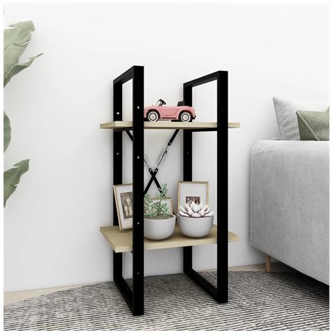 Lusso Casadino -  Libreria 2 Ripiani Rovere Sonoma 40x30x70 Cm Legno Multistrato - Foto 8