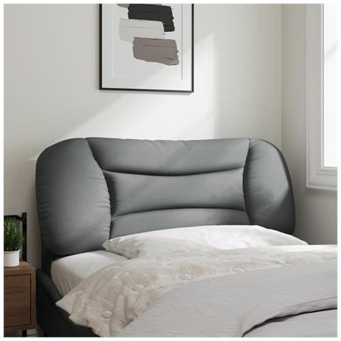 Lusso Casadino - Cuscino Testiera Hvar Grigio Chiaro 100 Cm In Tessuto - Foto 2