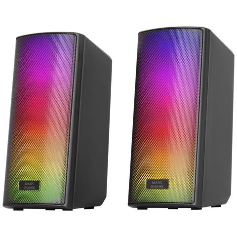 Marsgaming Msrgb2, Bluetooth 5.3 15w, Dsp, Rgb, Total Mesh, Control Box, Jack 3.5mm E Usb, Nero - Foto 1