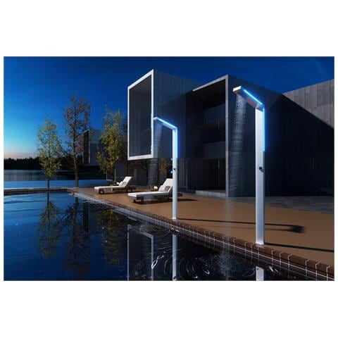 Imex Doccia Per Piscine In Acciaio 316 Nera Con Illuminazione A Led E Sistema Anticalcare Sense - Foto 1