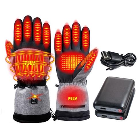 Guanti Riscaldati Ricaricabili Con 2 Batterie Da 5000 Mah - Guanti Elettrici Per Attività Invernali All'aperto - Foto 1