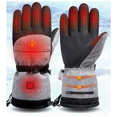 Guanti Riscaldati Ricaricabili Con 2 Batterie Da 5000 Mah - Guanti Elettrici Per Attività Invernali All'aperto - Foto 2