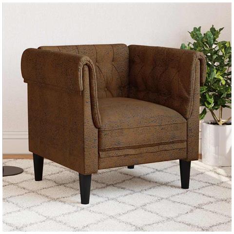 Poltrona Chesterfield Argille Marrone 78.5 x 74.5 x 74.5 cm - Foto 2