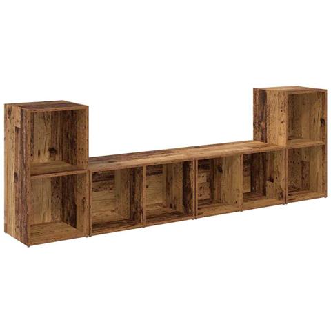 Set mobile TV 4 pcs Legno vecchio 37 x 35 x 72 cm - Foto 1