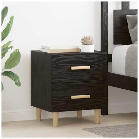 Armadietto per letto 2 pcs Rovere nero 40 x 35 x 47,5 cm - Foto 2
